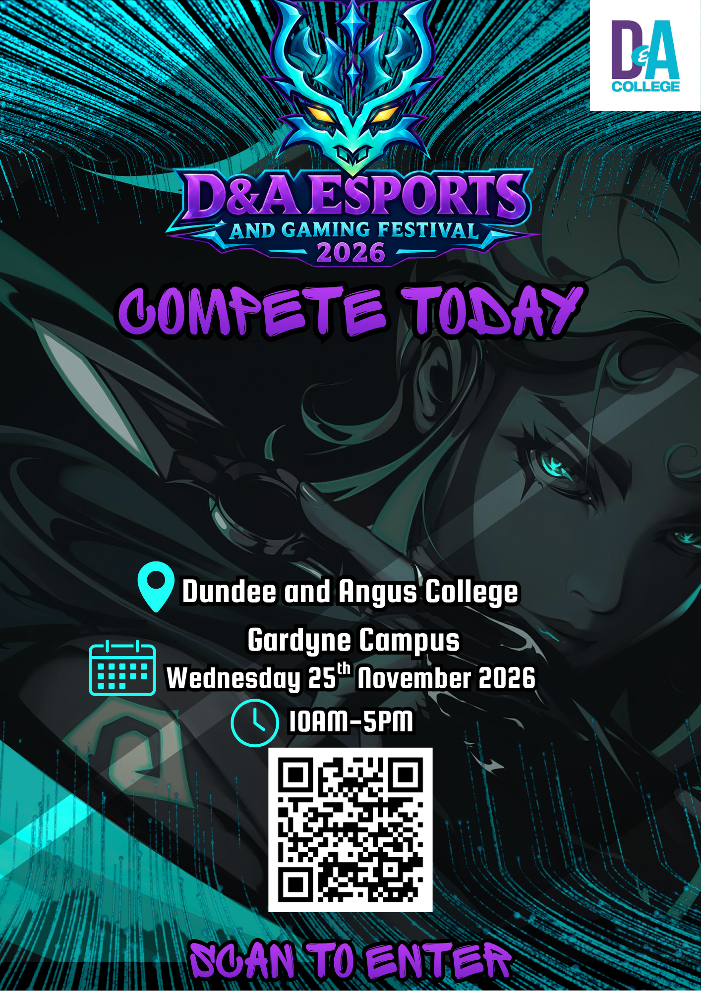 Main poster for the D&A Esports Festival